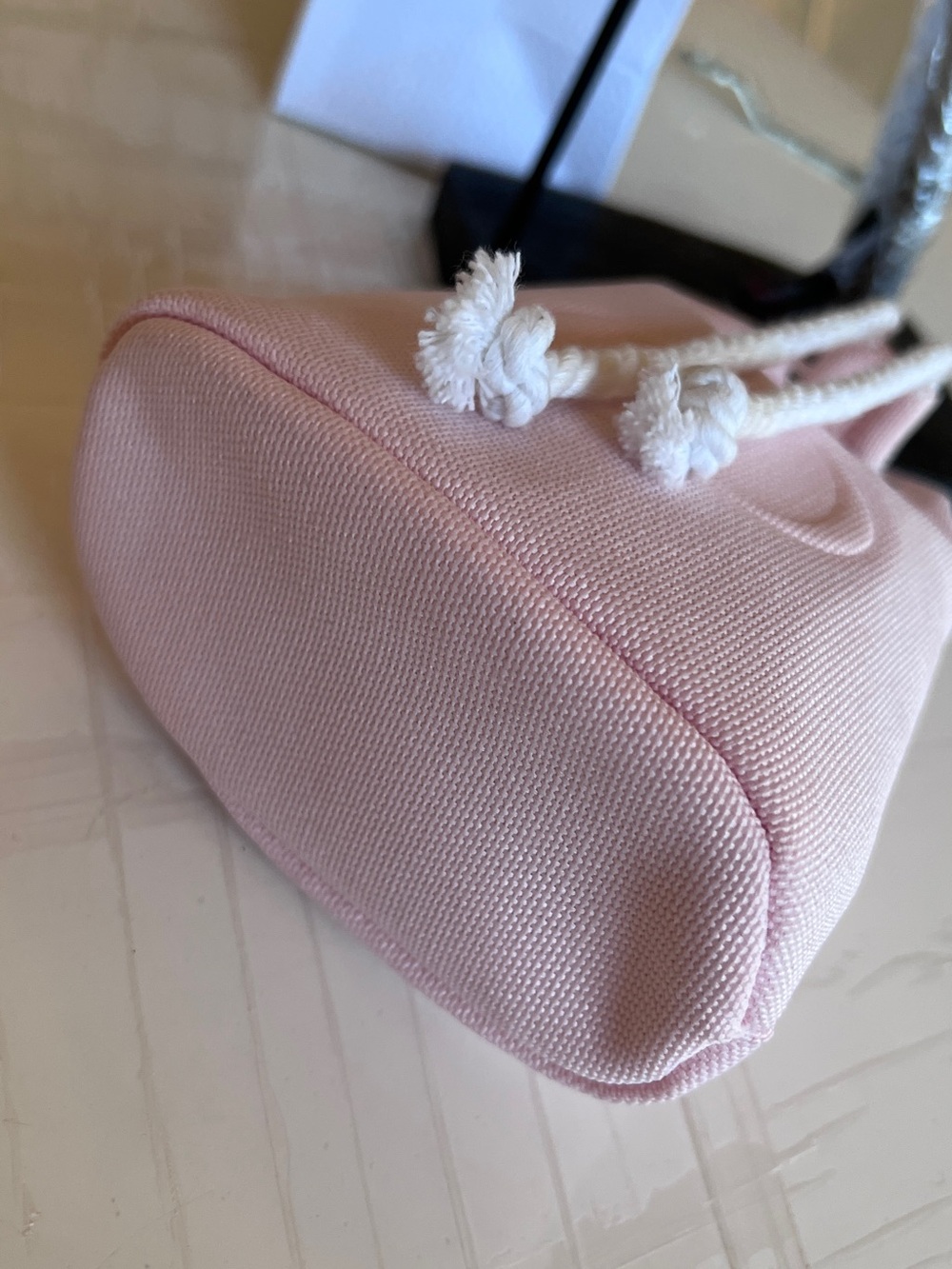 New! Dior Pink Canvas Drawstring Bucket cosmetic bag - Picture 4 of 8